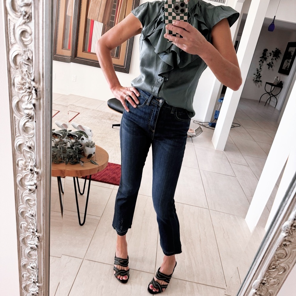 Veronica Beard Carly Kick Flare High Rise Jeans Size 26/2